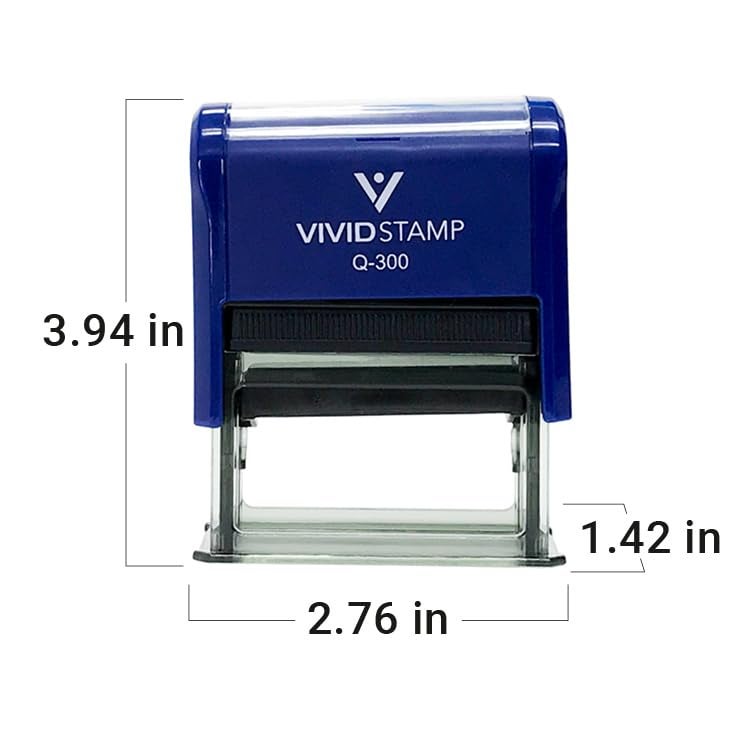 Vivid Stamp Balance Due Self Inking Rubber Stamp (Red Ink) - Large - Image 3